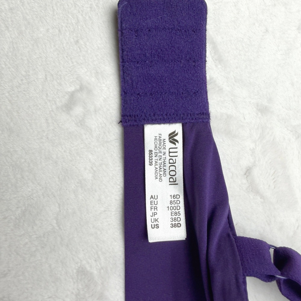 NWT Wacoal Comfort First T-Shirt Underwire Bra 38D Purple Seamless Mid Coverage - Picture 7 of 8